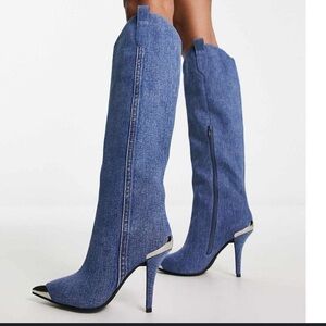 Jeffery Campbell Golly Denim Boots